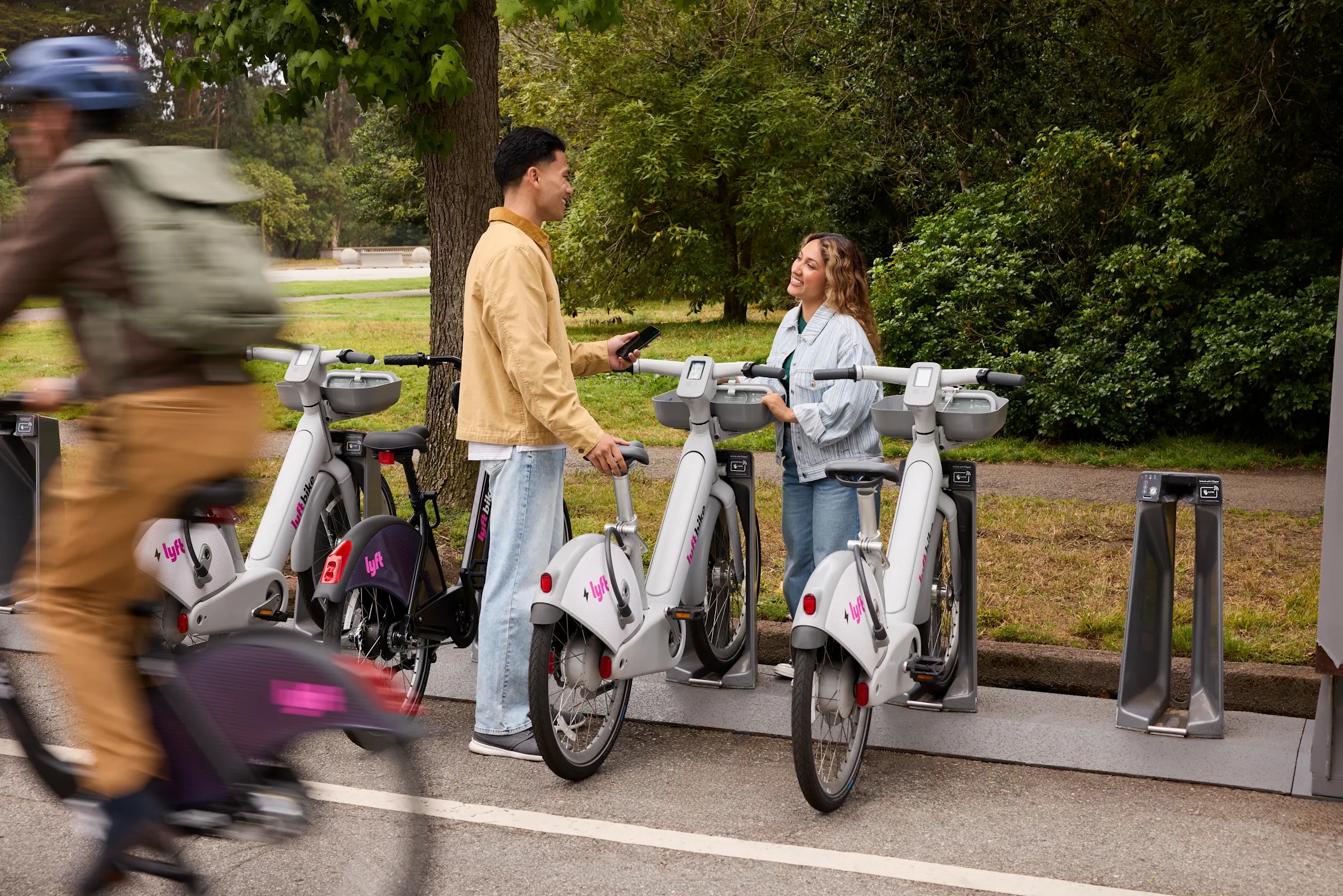 Lyft bike share docking station